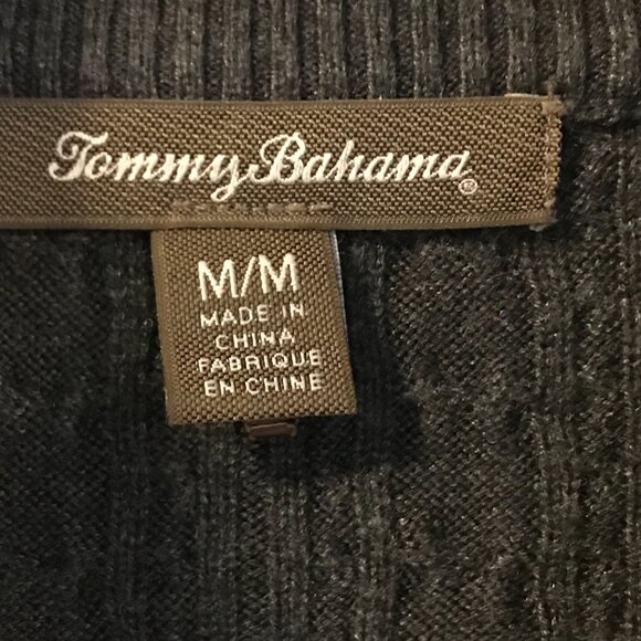 Tommy Bahama sweater dress grey women M cable knit cozy warm preppy capsule - Picture 4 of 12